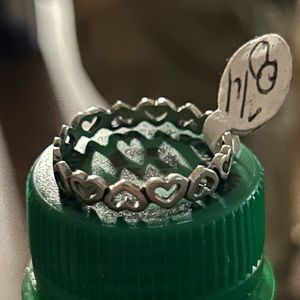 Silver heart ring